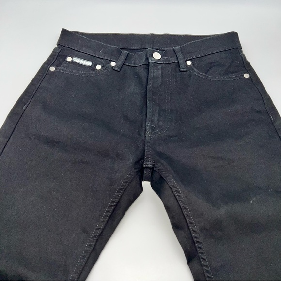 Calvin Klein Men's Black Slim Straight Fit Denim Jeans w/Stretch W28 X L30 - Picture 10 of 14